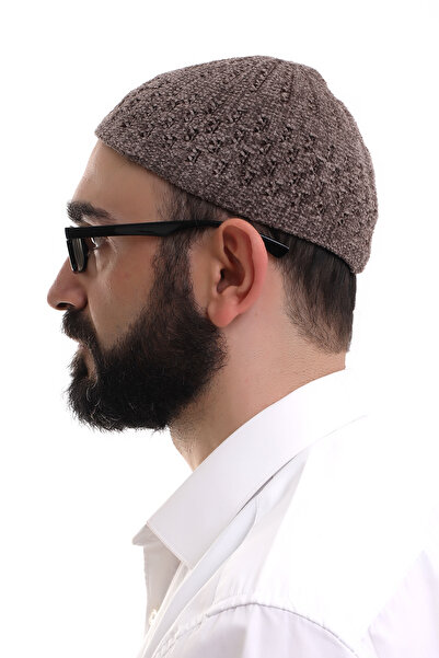 ihvan online Milk Coffee Straw Pattern Winter Velvet Prayer Skull