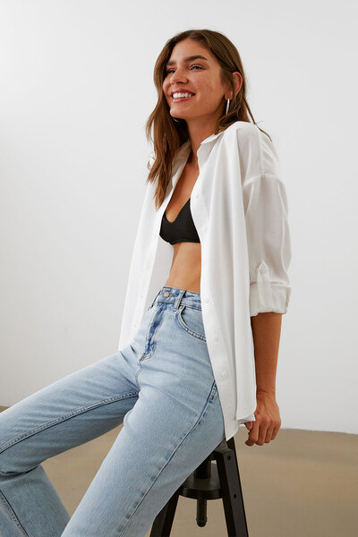 urban focus Oversize Shirt with Epaulettes