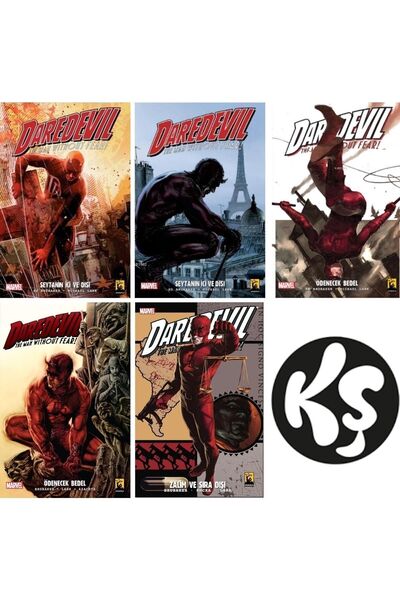 Arka Bahçe Yayıncılık daredevil-brubaker 1-2-3-4-5 çizgi roman seti