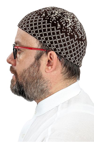 ihvanonline Кафява зимна шапка с шарки Orlon - Снежинка