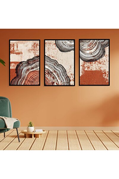 bestablo 3 piese model de rădăcină, pictură din lemn cu rama, decor pentru ca...