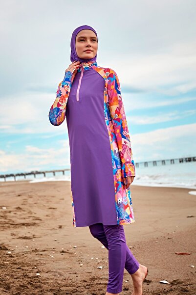 Marina Purple Parachute Full Covered Hijab Swimsuit - M2495