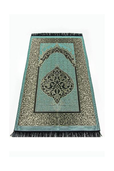 İhvan سجادة صلاة من التفتا العثمانية الاقتصادية باللون الأخضر - 0150