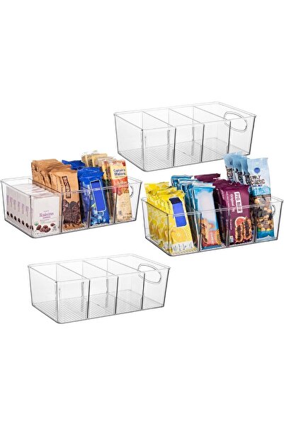 Yenigeldi 1 قطعة الاكريليك القابلة للإزالة يربك المطبخ الثلاجة المنظم ماكياج الحمام المنظم صندوق الشاي