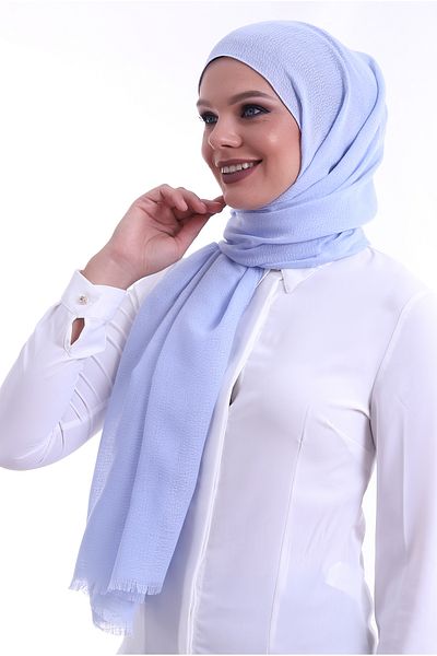 ihvanonline Şal din bumbac cu model albastru
