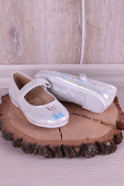 Papuccum Ortopedi Κοριτσίστικη Ασημένια Μπαλαρίνα Μπαλαρίνα με Φιγούρα Έλσας