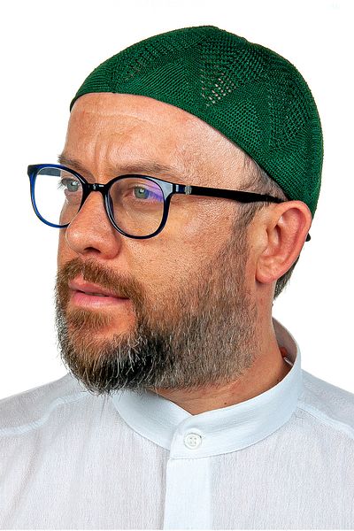 ihvanonline Плетена дантелена молитвена шапка Berra Çelik, зелена, 1 брой