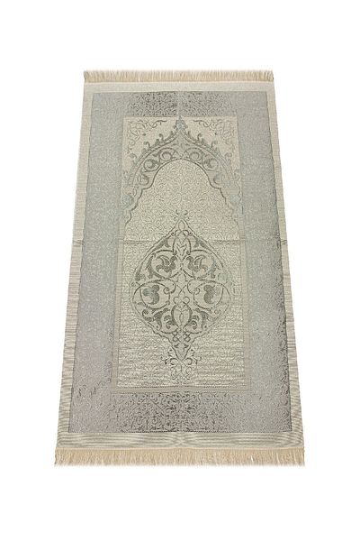 İhvan Luxury Light Colored Ottoman Taffeta Prayer Rug – 0210 Gray