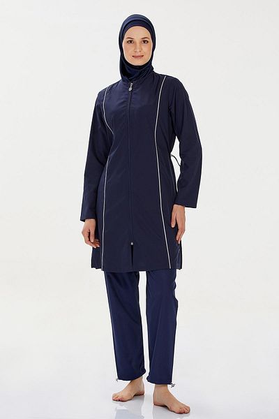 ROZAMAY 9075-24 Dark Navy Blue Beny Full Hijab Swimsuit