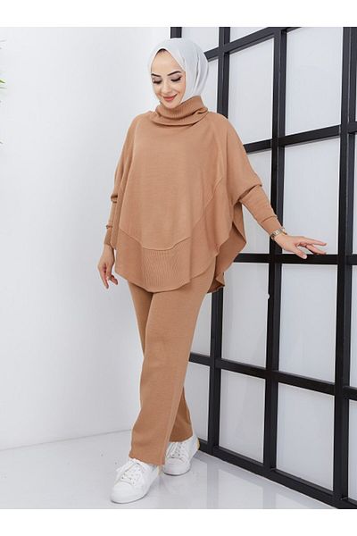 SAHRA BUTİK Sahra Butik - Cape Knitwear Biscuit Set