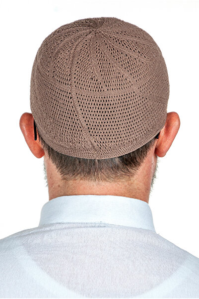 İhvan Gold Luxury Lace Knitted Prayer Skull Brown 1 Piece