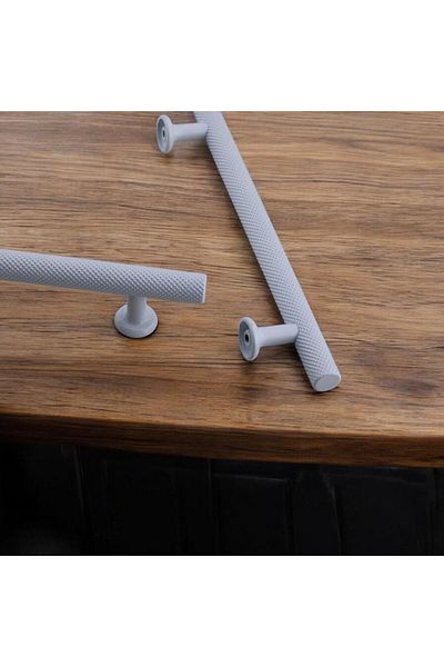 Badem10 Doruk (PREMIUM) Metal alb 96 mm-9,6 cm Mobilier Bucătărie Sertar Dulap Mânere albe Mâner
