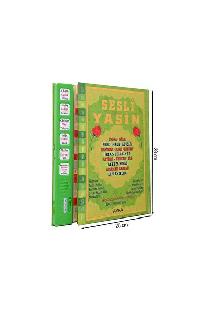 Ayfa Basın Yayın Sesli Yasini Şerif - Rahle Boy - 224 Sayfa - Yeşil Renkli - ...