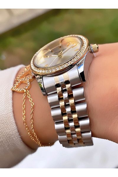 Homies Yellow Silver Colored Women's Wristwatch - Bracelet Gift