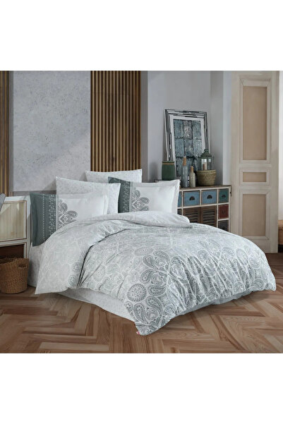 Hobby irene gri - Poplin Çift Kişilik Uyku Seti