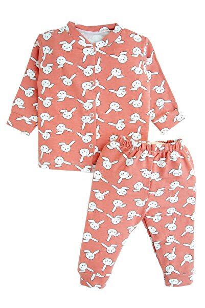 Oz Baby %100 Pamuk - Baskılı Önden Çıtlı Bebek Pijama Takımları