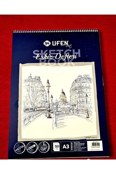 Südor Spiralli Ufen A3 Eskiz Defteri 120gr Sketch Book 50 Sayfa