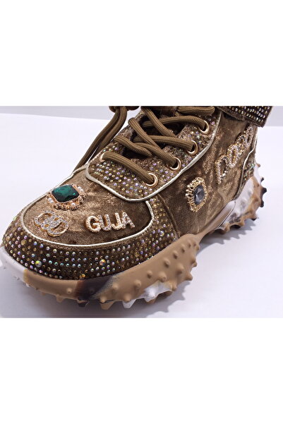 Guja 25K351 Taşlı kadife Bot ( kalıbı 1 numara küçüktür )