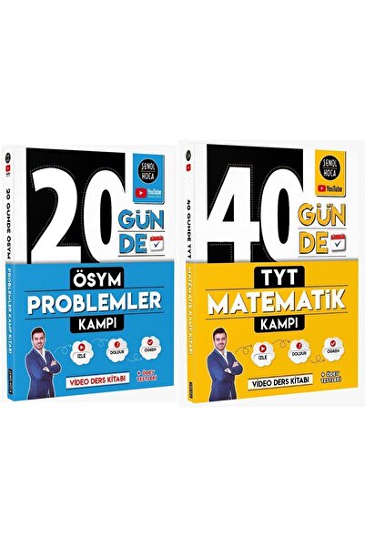 Şenol Hoca Yayınları 20 Günde ÖSYM Problemler Kampı Şenol Hoca - 40 Günde TYT Matematik Kampı Şenol Hoca