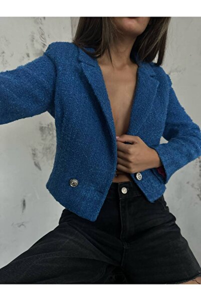PleasureOfSilk Tüvit Crop Ceket
