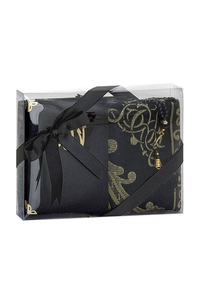 ihvanonline Dowry Prayer Rug Set Luxury Worship Set - Black Color