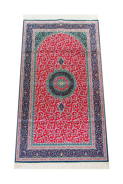 İhvan سجادة صلاة حريرية حمراء