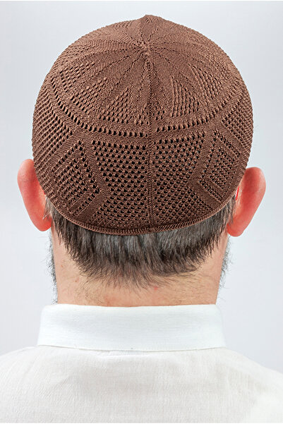 İhvan Knitted Lace Bowknot Prayer Skull - Brown