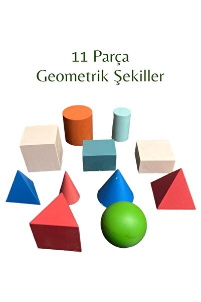 SIFIR312 11 Parça Geometrik Şekiller Eğitici Geometrik Şekiller İlkokul ve Ok...