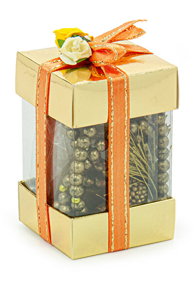 ihvan online Mini Quran Set with Window Box - Pearl Prayer Beads - Plexiglass - Gold