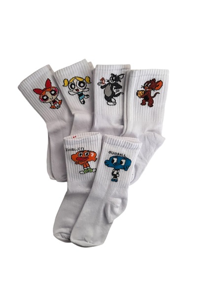 çorapdunyam Детски весели колежански тенис чорапи с герой 6