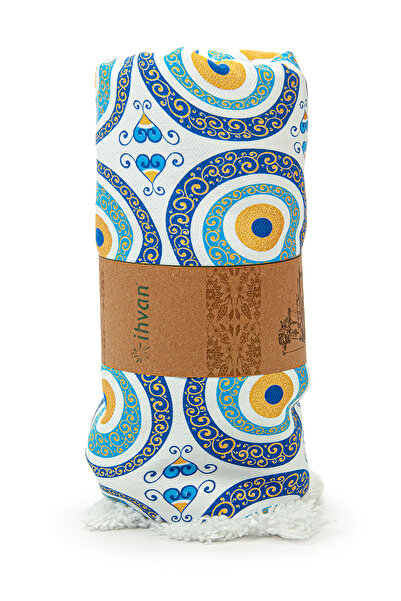 ihvan online Evil Eye Bead Model Tigla Bumbac Imprimat Bambus Peshtemal