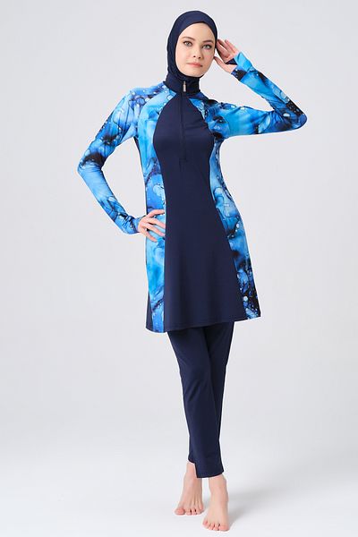 ALFASA Μαγιό Navy Blue Hijab - Μαγιό, Πλήρως Καλυμμένο, Μοντέλο 23679-23