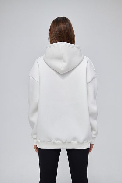 Moda Işık Унисекс суитшърт с качулка в екрю цвят - 100% памук
