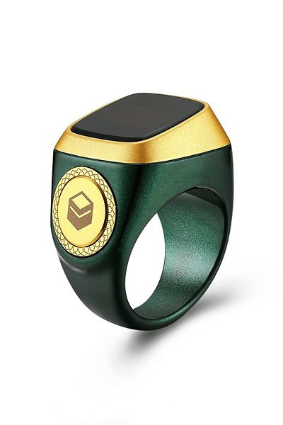 ihvanonline Azan Reading Digital Ring Prayer Beads Zikrmatik - Green