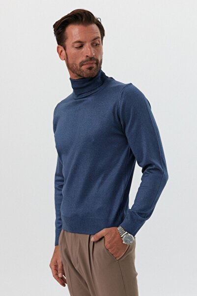 Livio Ferri Ανδρικό πλεκτό πουλόβερ με κανονική εφαρμογή με ζιβάγκο