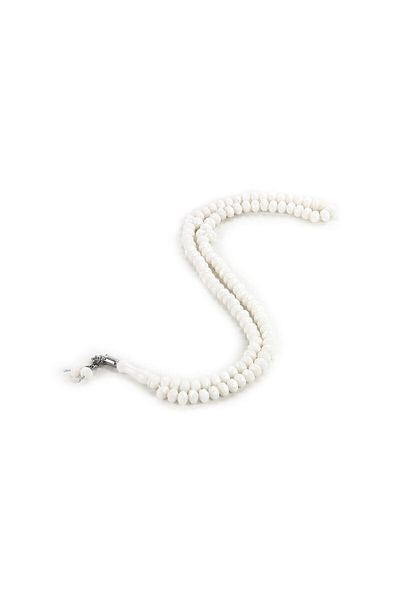 İhvan 99' Crystal Prayer Beads - Mevlüt Hajj Umrah, 10 Λευκά Δώρα