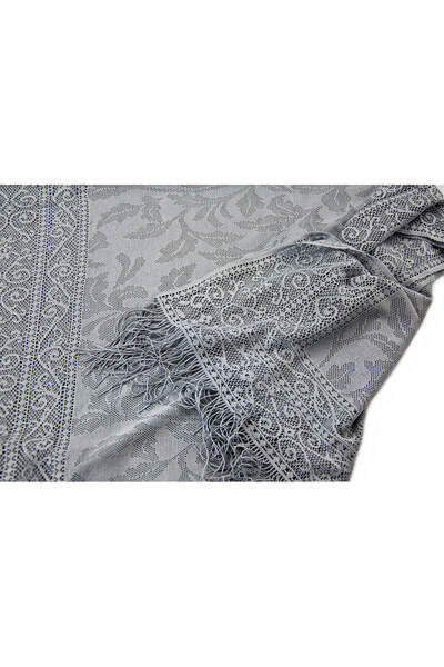 İhvan Ειδικό σετ κυλίνδρου για τη γιορτή της μητέρας - με μαργαριταρένιες χάντρες προσευχής - σάλι από τούλι - γκρι χρώμα