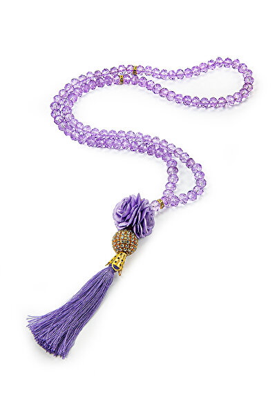 ihvan online وردة شرابة مفصلة كريستال المظهر 99 قطعة هدية الحج العمرة مسبحة ف...