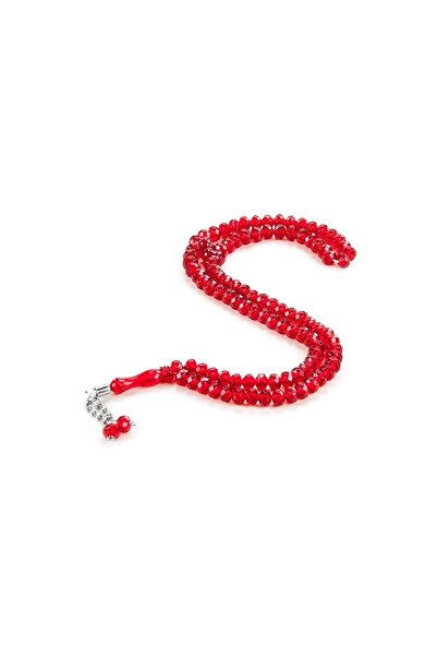 İhvan Kristal Görünümlü 99' Lu Hac Umre Hediyelik Tesbih 10 Adet - Kırmızı