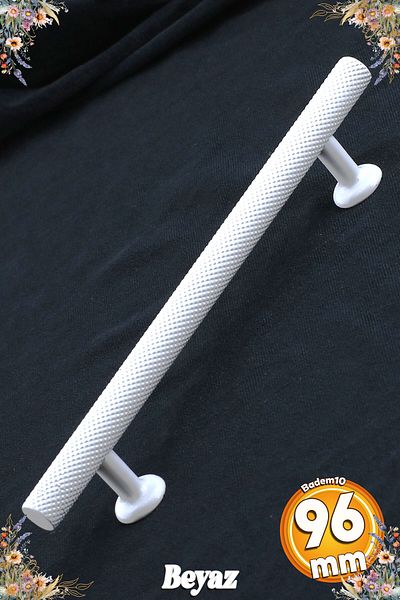 Badem10 Doruk (PREMIUM) Metal alb 96 mm-9,6 cm Mobilier Bucătărie Sertar Dulap Mânere albe Mâner