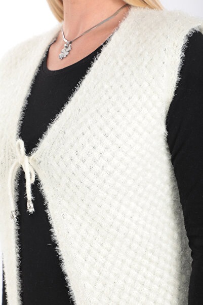 İKSUN Kadın Triko Çeyizlik Yelek Sepet Örgü Model