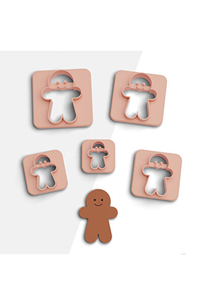 brocutters مقاس 5 قطع سيراميك كوكي مان بوليمر كلاي - أقراط وقالب كيك، رقم: 493