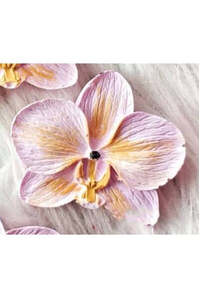 morlalem m 6cm Orkide Çiçek Silikon Kalıp K-034, Polyester Reçine Kokulu Taş Sabun Alçı Mum Kalıbı