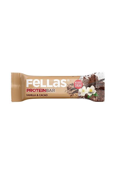 Fellas 32 Gr Protein Bar with Vanilla and Cocoa - 12 Pieces