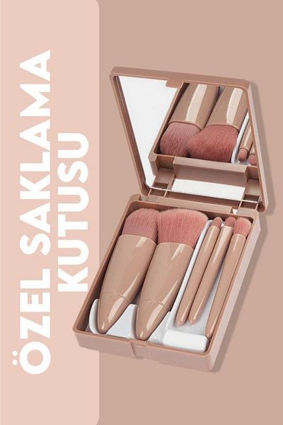 MUJGAN Professional Portable Mirrored Makeup Brush Set