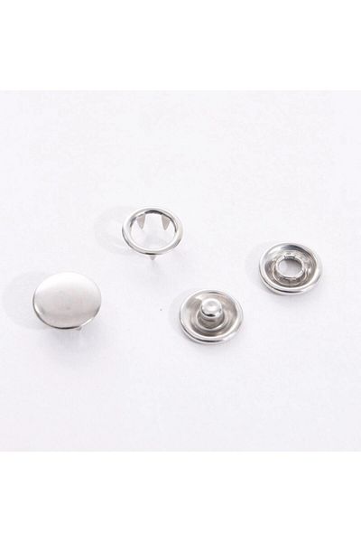 TDM 100 Pieces Stainless Nickel (Silver) Baby Snaps - 9.5mm with Lid