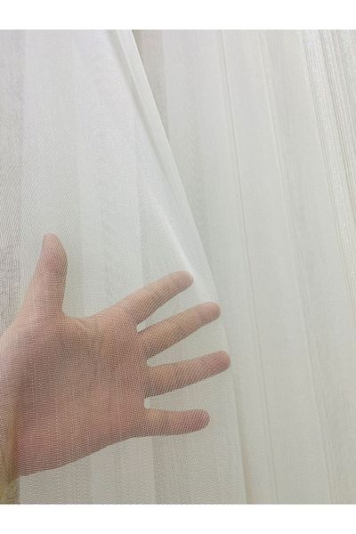 sevcih Elegant Bamboo Tulle Curtain - Plain and Pleated, No Ironing, 2.5 Layers (1 E)