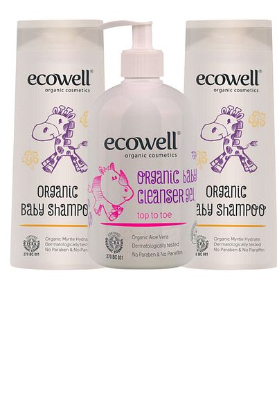 Ecowell Organic Baby Shampoo 2 Pieces + Organic Cleansing Gel