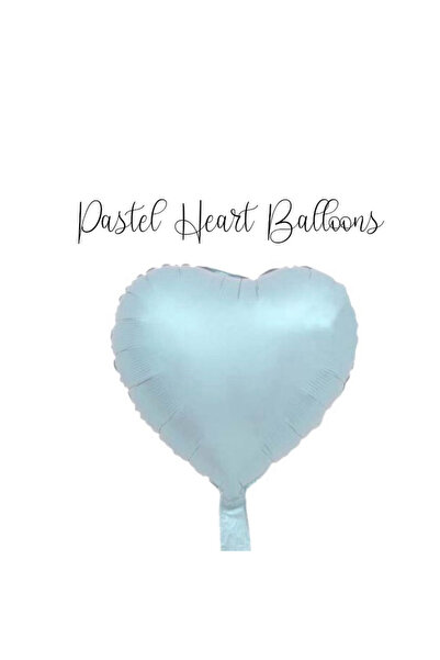 Çemrek Süs Parti Pale Blue Foil Heart Balloon 40 cm