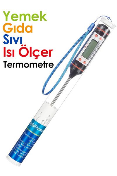 FDMFANAİR Dijital Gıda Termometresi Süt Yemek Sıcaklık Ölçer Pişirme Derecesi Pilli Mutfak Termometresi